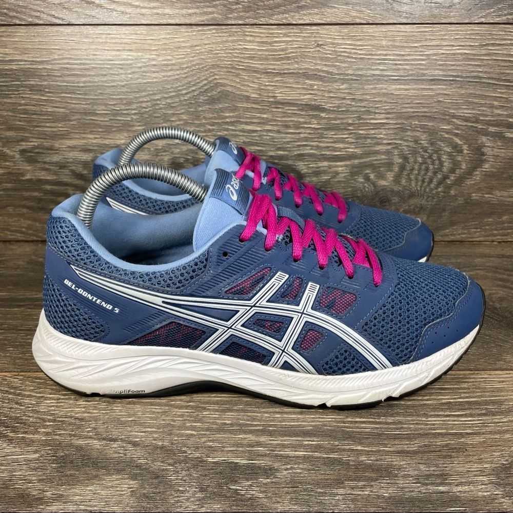 Asics GEL-Contend 5 'Grand Shark/White' Running Shoes (1012A234) Women's 9.5